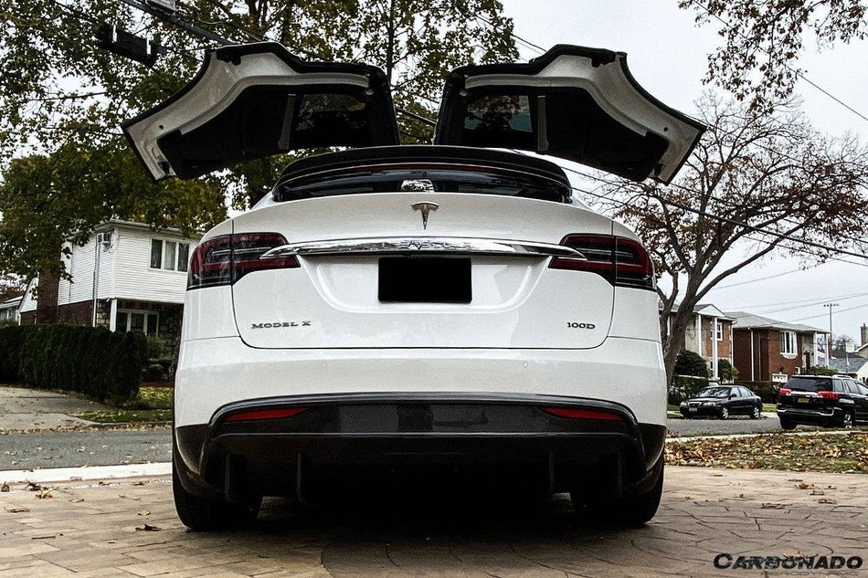 2019-2021 Tesla X SUV RZS Style Carbon Fiber Rear Diffuser