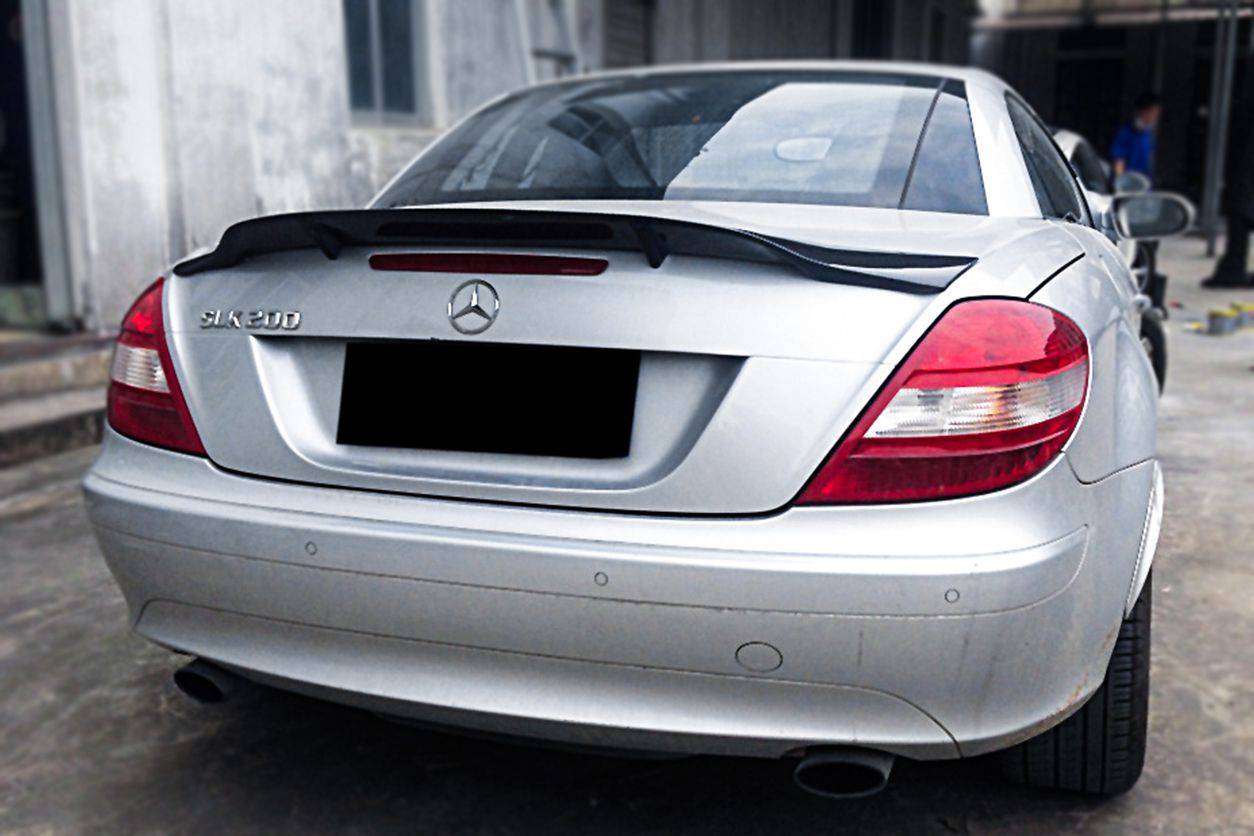 2005-2011 Mercedes Benz SLK R171 RT Style Carbon Fiber Trunk Spoiler - Carbonado