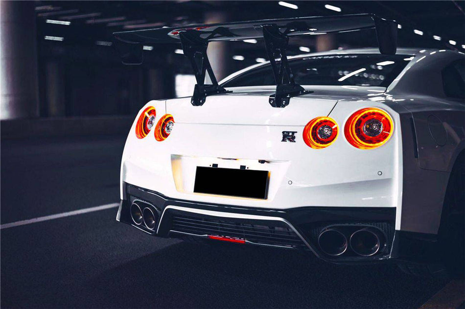 2012-2020 Nissan GTR R35 DBA/EBA NISMO Style Carbon Fiber Rear Diffuser With Break Light - Carbonado