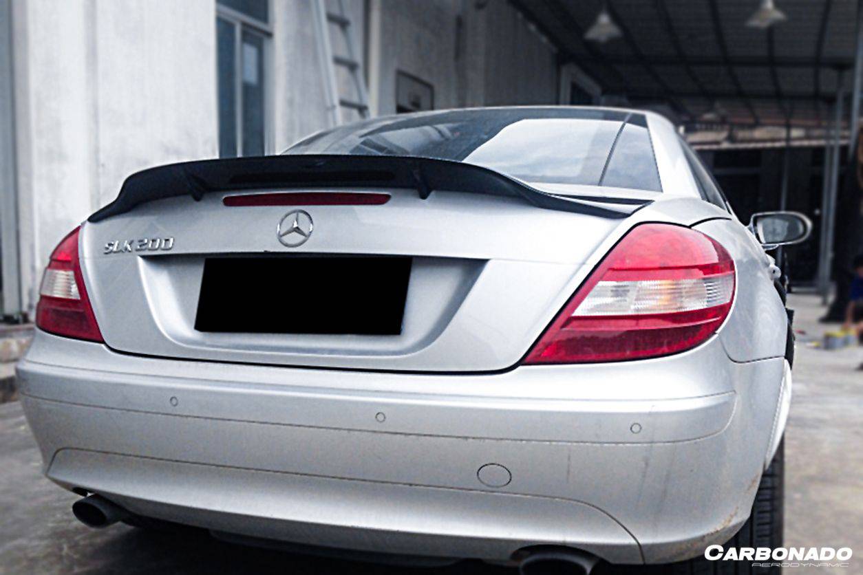 2005-2011 Mercedes Benz SLK R171 RT Style Carbon Fiber Trunk Spoiler - Carbonado Aero