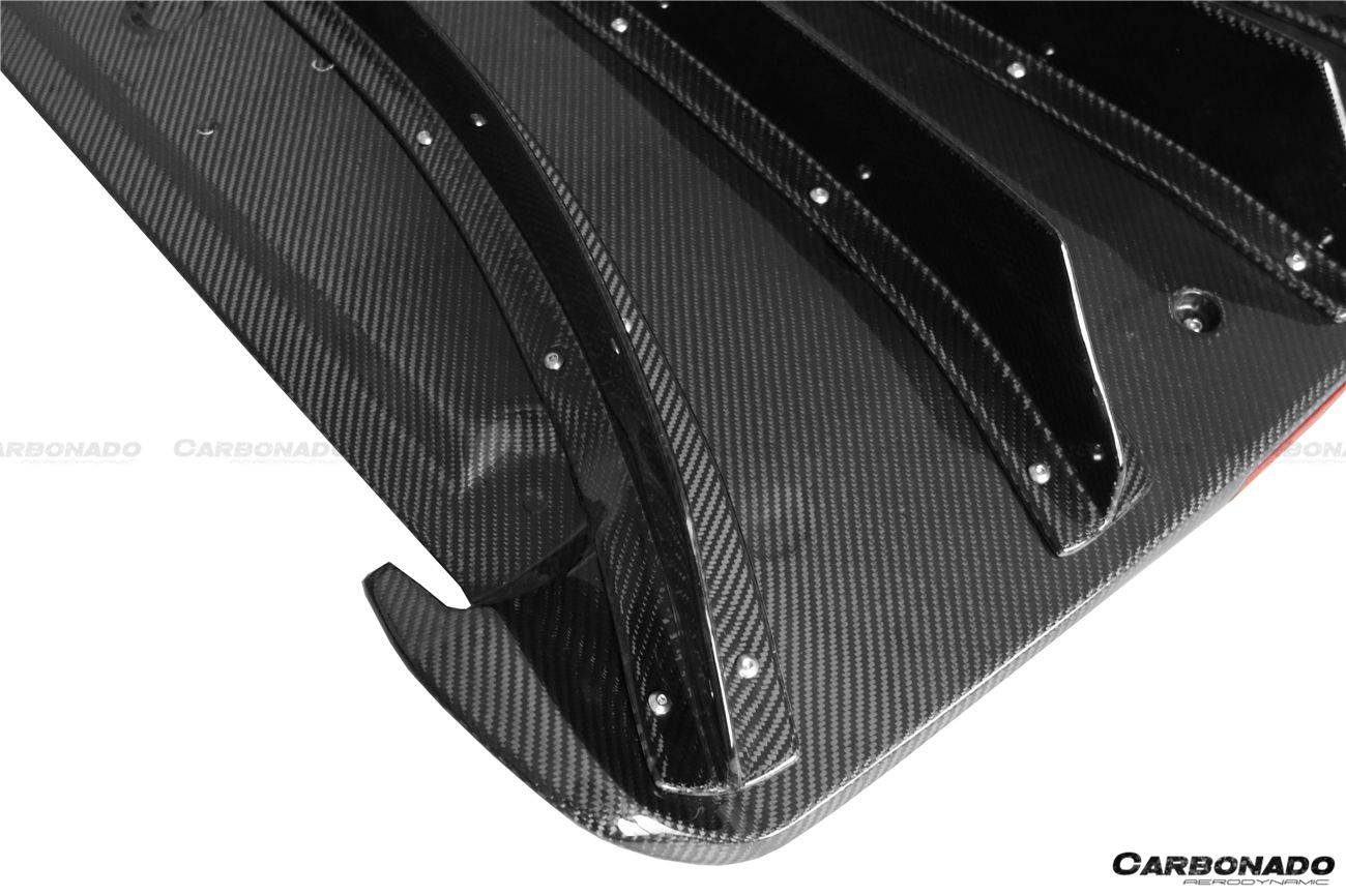 2012-2020 Nissan GTR R35 DBA/EBA NISMO Style Carbon Fiber Rear Diffuser w/ LED Light - Carbonado Aero