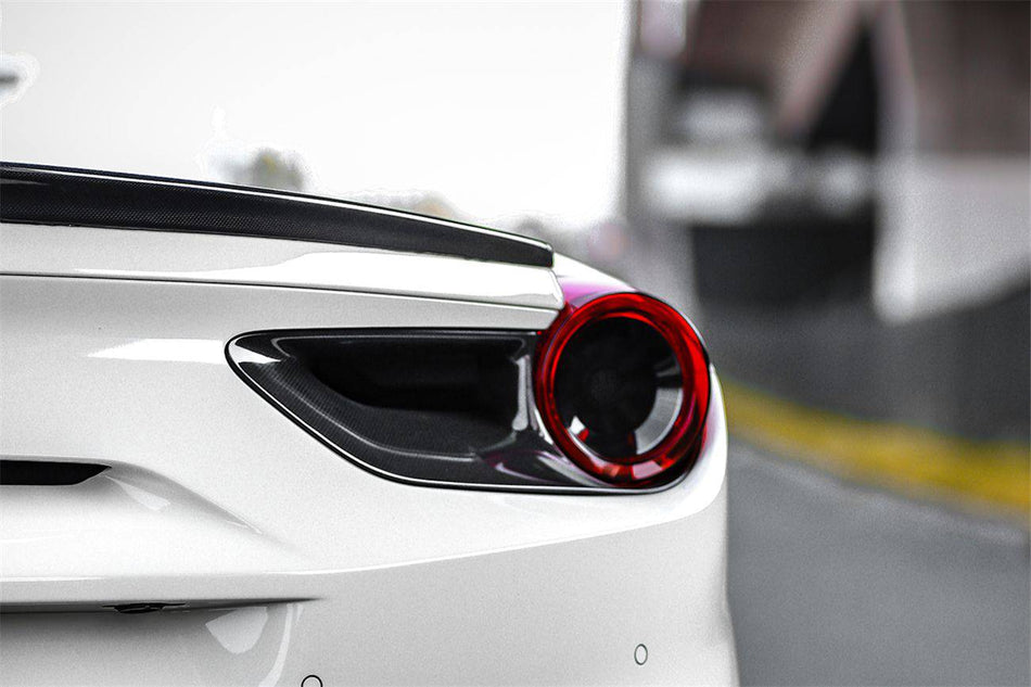 2015-2020 Ferrari 488 GTB Spyder OE Style Dry Carbon Fiber Rear Light Satellite Covers
