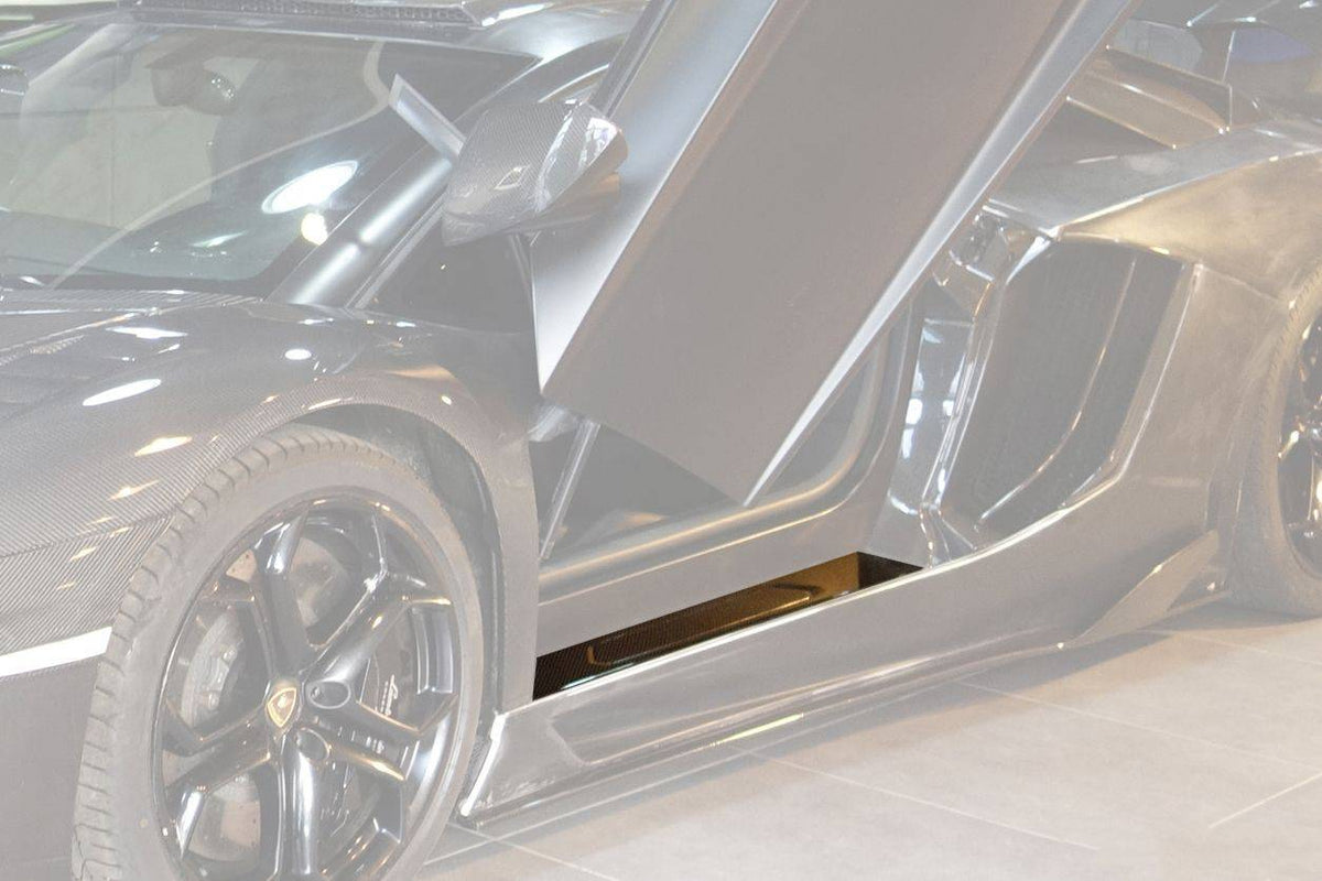 2011-2016 Lamborghini Aventador LP700 Coupe/Roadster OEM Style Carbon Fiber Door Still Plate Caps - Carbonado