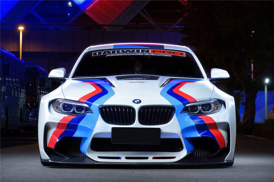 2014-2019 BMW 2 Series F22 VR Style Partial Carbon Fiber Wide Body Full Body Kit - Carbonado