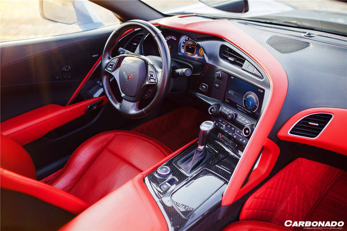 2013-2019 Corvette C7 Z06 Grandsport Dry Carbon Fiber Dash Board(Left And Right) - Carbonado