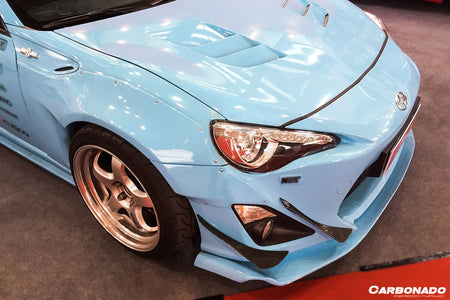 2012-2014 Scion FRS / Toyota GT86/ Subaru BRZ RBY1 Style Carbon Fiber Front Bumper Canards - Carbonado Aero