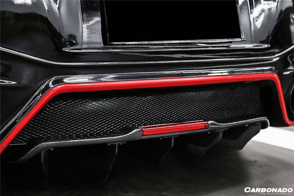 2012-2020 Nissan GTR R35 DBA/EBA BKSS Style Carbon Fiber Rear Diffuser Canards - Carbonado Aero