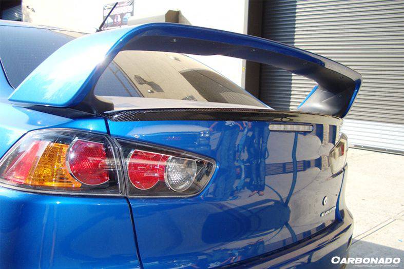2008-2016 Mitsubishi Lancer Evolution10 BS Style Carbon Fiber Turnk Spoiler - Carbonado