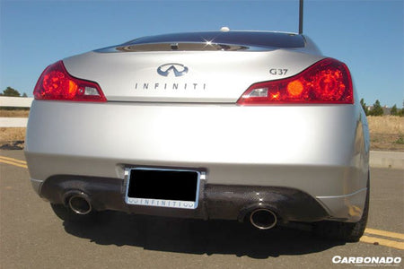 2008-2015 Infiniti G37s Coupe DTM-II Style Carbon Fiber Rear Lip - Carbonado Aero