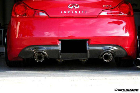 2008-2015 Infiniti G37s Coupe DTM-II Style Carbon Fiber Rear Lip - Carbonado