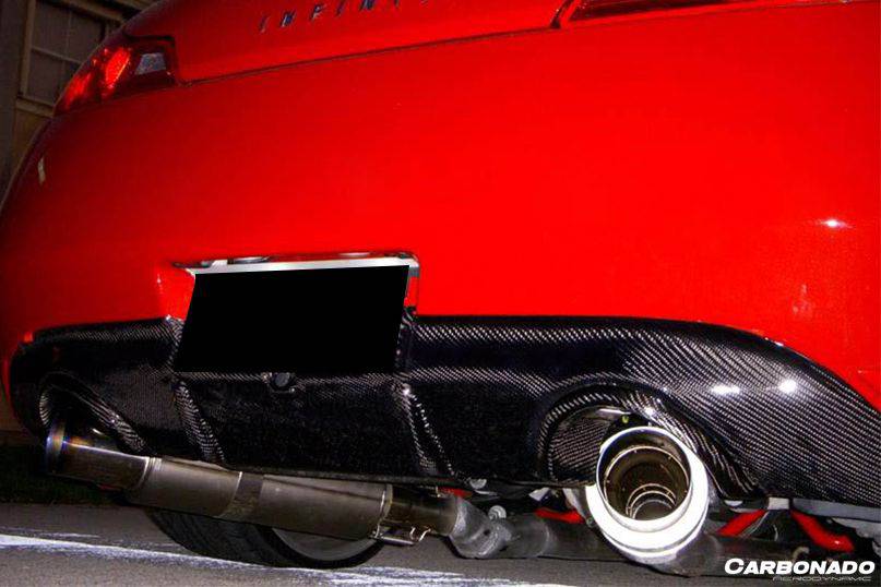 2008-2015 Infiniti G37s Coupe DTM-II Style Carbon Fiber Rear Lip - Carbonado Aero