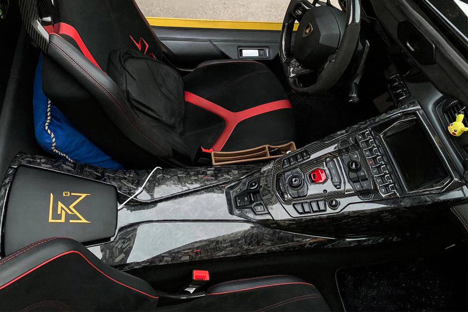 2011-2016 Lamborghini Aventador LP700 Roadster OEM Style Carbon Fiber Center Control Surround Panel