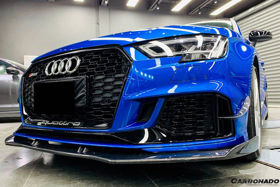 2019-2020 Audi RS3 Sedan BKSS Style Carbon Fiber Front Canards