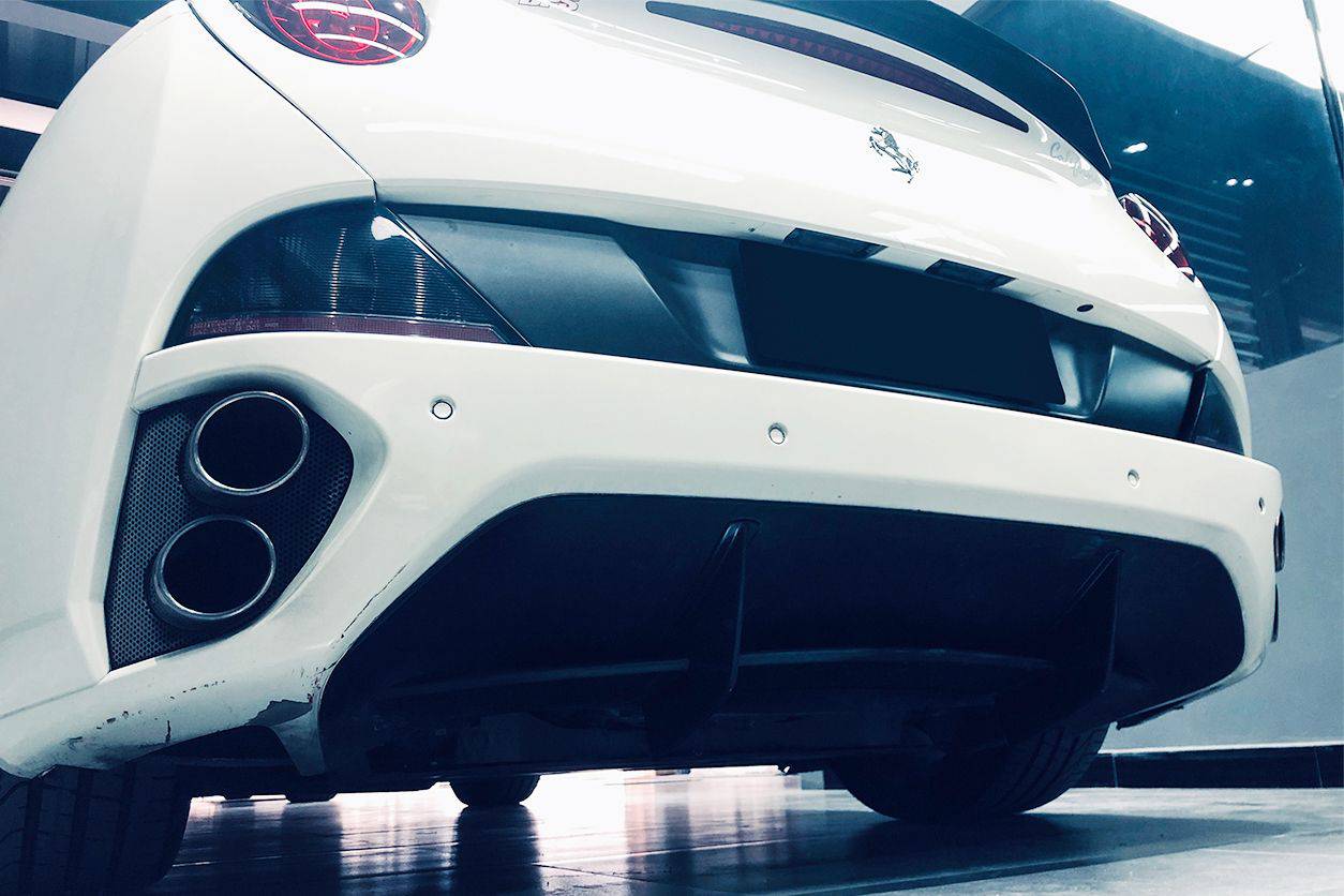 2009-2014 Ferrari California bkss style Carbon Fiber Rear Diffuser Can ...