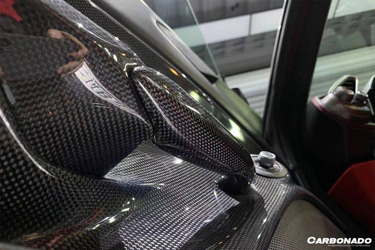 2015-2020 Ferrari 488 GTB Spyder OE Style Carbon Fiber Door Handle Interior - Carbonado Aero