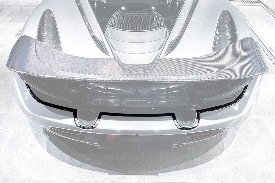 2017-2022 McLaren 720s OEM Style Dry Carbon Fiber Rear Bumper Upper Exhaust Valance Panel