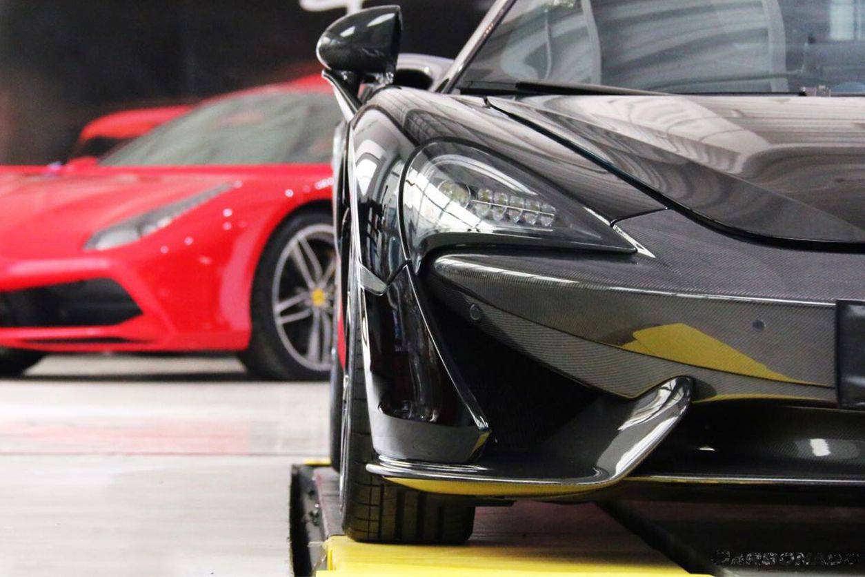 2015-2020 McLaren 540c/570s/570gt OEM Style Carbon Fiber Front Bumper Lip - Carbonado Aero