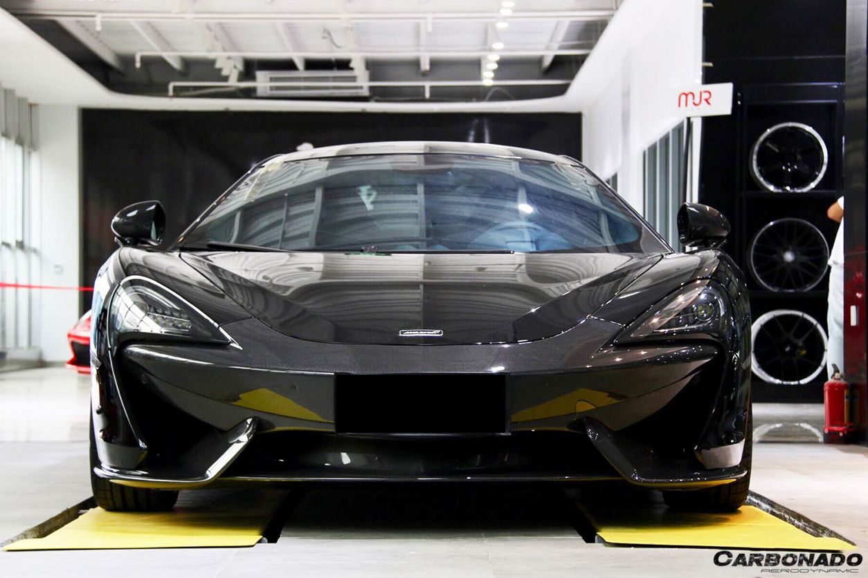 2015-2020 McLaren 540c/570s/570gt OEM Style Carbon Fiber Front Lip Side Splitter - Carbonado Aero