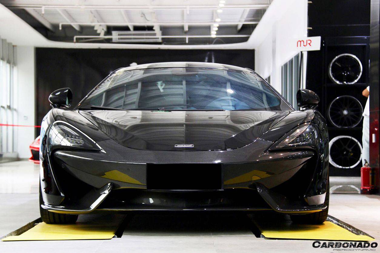 2015-2020 McLaren 540C/570S/570GT OEM Style Carbon Fiber Front Bumper Lip - Carbonado