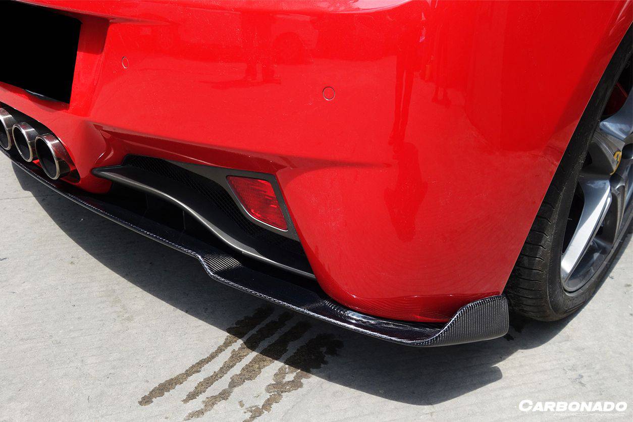2010-2015 Ferrari 458 Coupe/Spyder AV Style Carbon Fiber Rear Lip Diffuser - Carbonado Aero