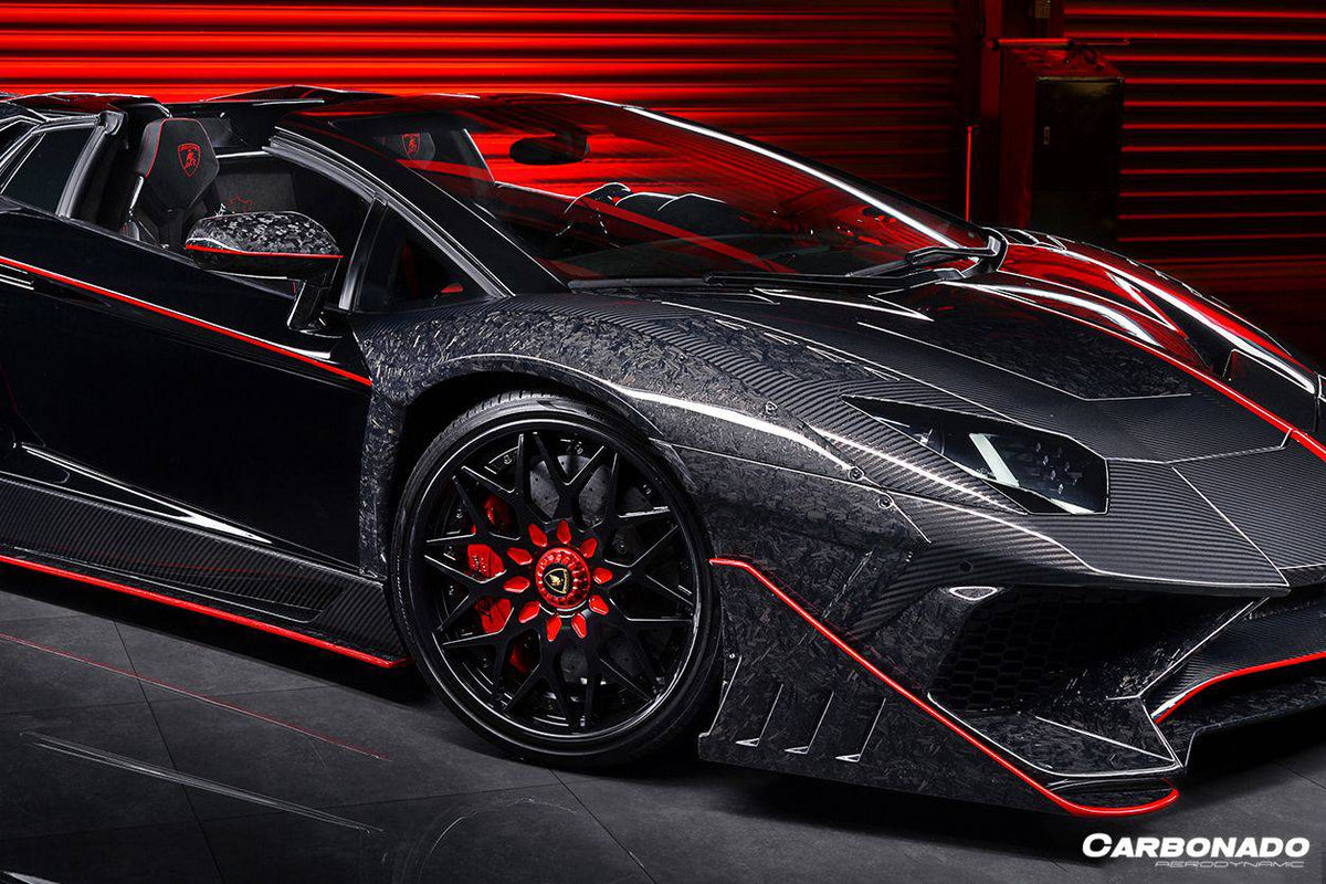 2011-2021 Lamborghini Aventador LP700 Coupe/Roadster OEM Style Dry Carbon Fiber Mirror Cover Replacement - Carbonado Aero