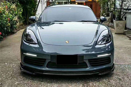 2017-2023 Porsche 718 Cayman/Boxster AM Style Carbon Fiber Front Lip - Carbonado