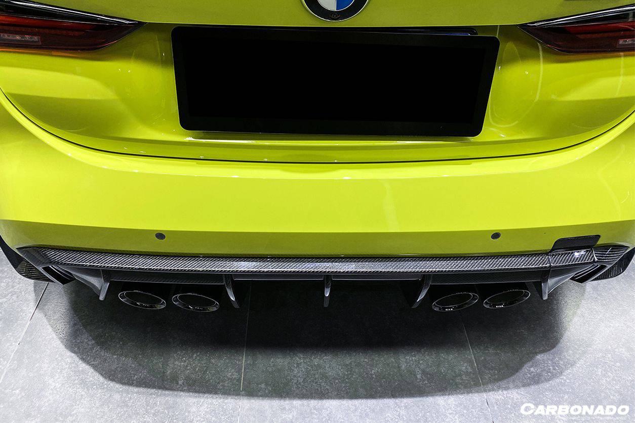 2021-UP BMW M4 G82/G83 MP Style Carbon Fiber Qual Rear Lip with Caps - Carbonado Aero