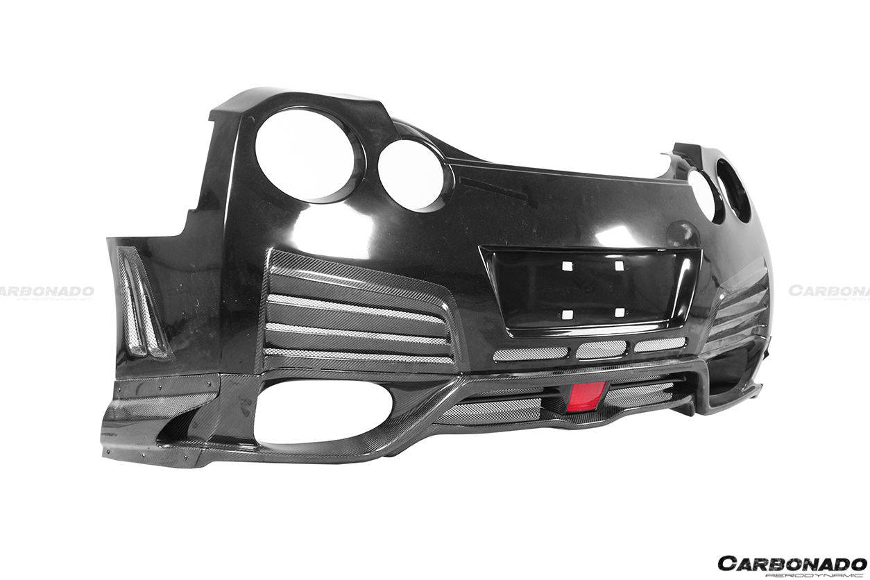 2008-2020 Nissan GTR R35 DBA EBA VA Style Rear Bumper w/ Diffuser - Carbonado Aero