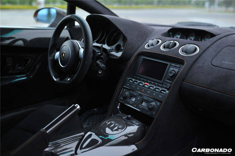 2004-2014 Lamborghini Gallardo OEM Style Carbon Fiber Center Console - Carbonado