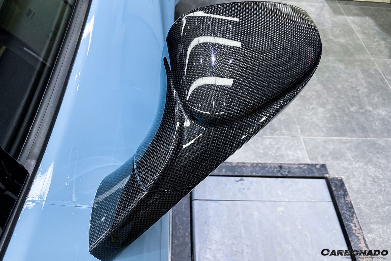 2015-2020 Ferrari 488 GTB Spyder OE Style Carbon Fiber Mirror Repalcement - Carbonado Aero