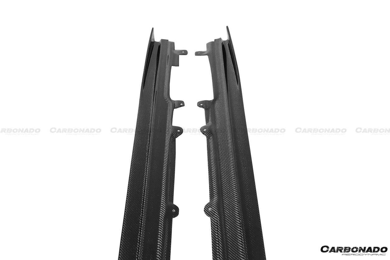 2018-2022 BMW 8 Series G14 Convertible/G15 Coupe IMP Style Carbon Fiber Side Skirts (Add On) - Carbonado Aero