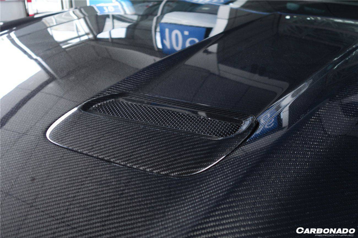 2018-2023 Ford Mustang OEM Style Carbon Fiber Hood - Carbonado Aero