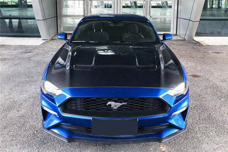 2018-2023 Ford Mustang OEM Style Carbon Fiber Hood - Carbonado Aero