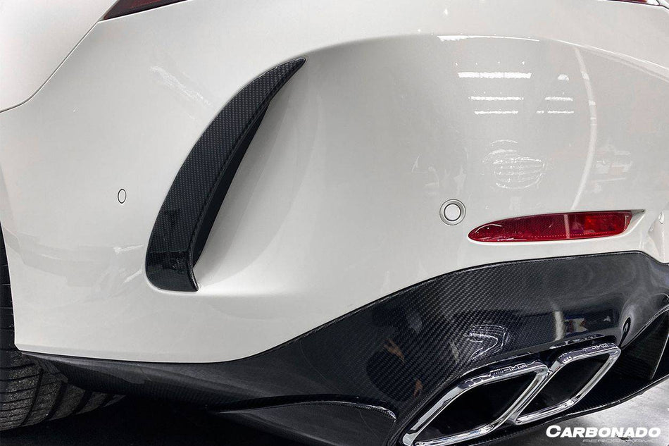 2019-2023 Mercedes Benz AMG GT63/S 4Door Coupe X290 OEM Style Carbon Fiber Rear Canards - Carbonado