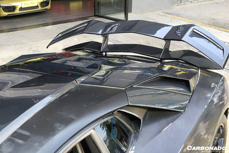 2011-2021 Lamborghini Aventador LP700 LP740 Coupe/Roadster DC Style Carbon Fiber Trunck Spolier - Carbonado Aero