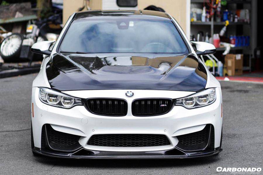 2014-2020 BMW M3 F80 M4 F82 BS Style Carbon Fiber Front Lip - Carbonado Aero