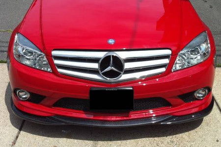 2008-2011 Mercedes Benz W204 C Class L1 Style Carbon Fiber Front Lip (Excluded C63) - Carbonado