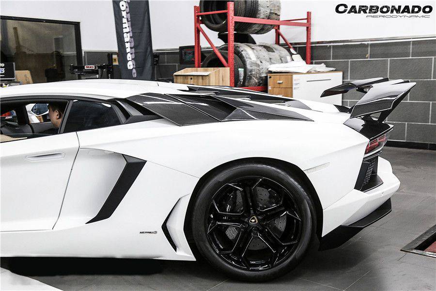 2011-2021 Lamborghini Aventador LP700 LP740 Coupe/Roadster BKSS Style Carbon Fiber Rear Side Scoops - Carbonado