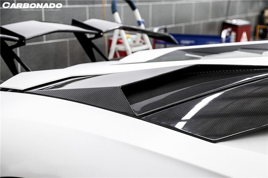 2011-2021 Lamborghini Aventador LP700 LP740 Coupe/Roadster BKSS Style Carbon Fiber Rear Side Scoops - Carbonado