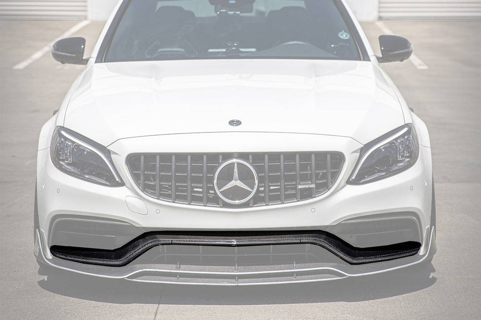 2015-2021 Mercedes Benz W205 C63/S AMG Sedan/Coupe Carbon Fiber Front Bumper Accessory Set (4pcs)