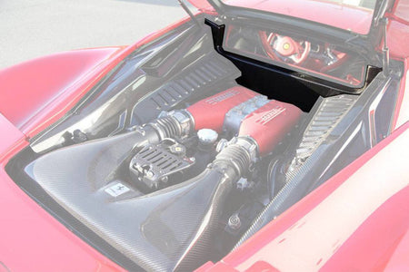 2010-2015 Ferrari 458 Coupe Spyder OE Style DRY Carbon Fiber Inner Engine Bay Cover - Carbonado