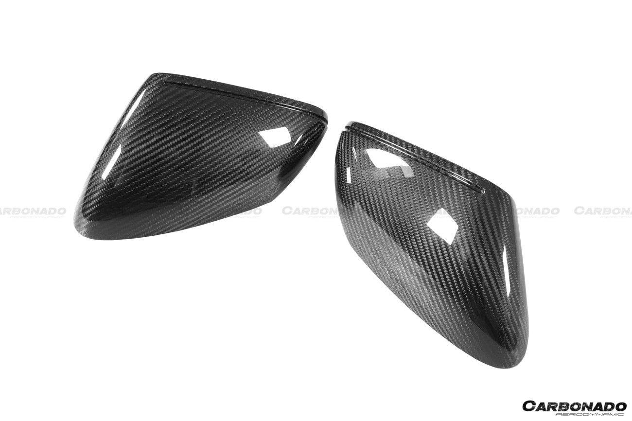 2019-2023 Porsche 911 992 Carrera S/4/4S/Targa/Cabriolet OEM Style Dry Carbon Fiber Mirror Housing - Carbonado Aero