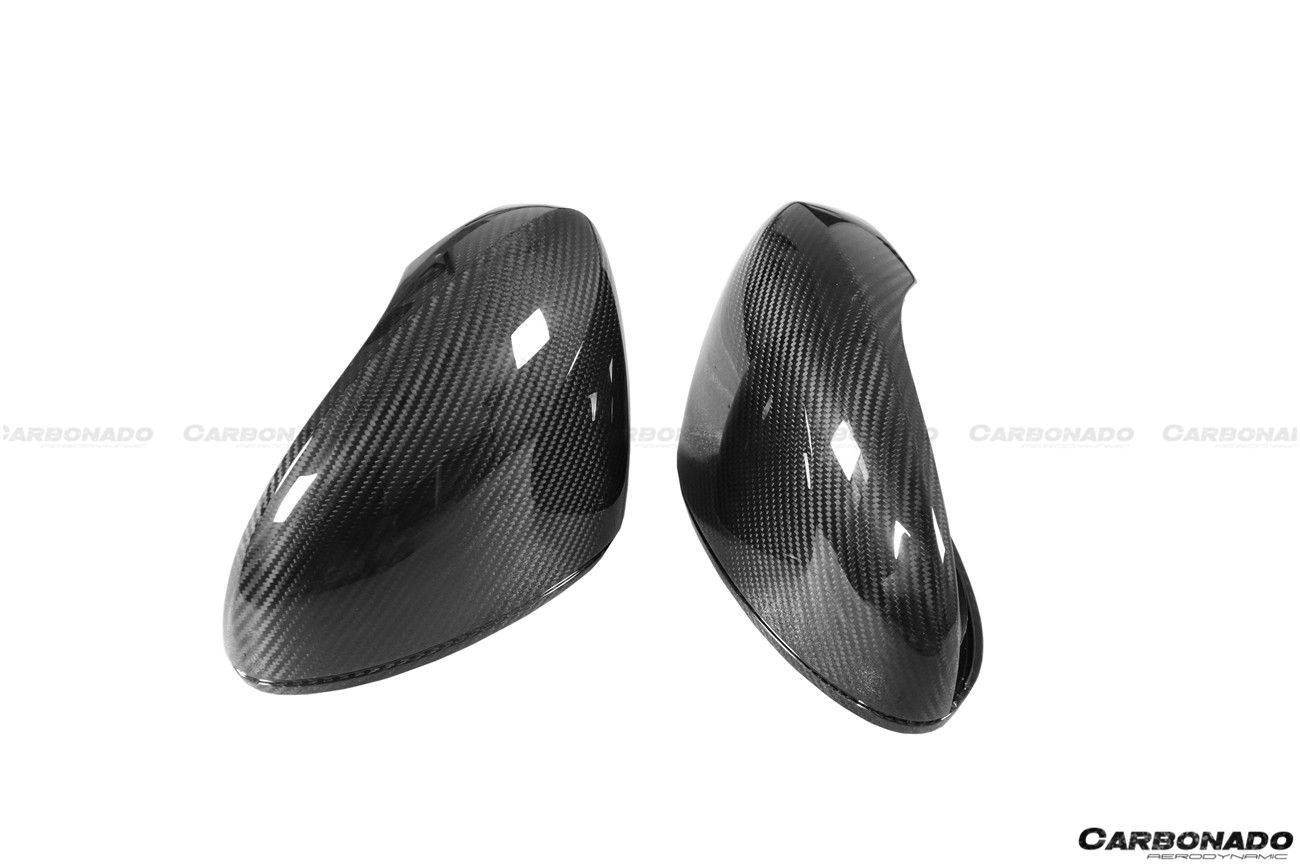 2019-2023 Porsche Panamera 971 OEM Style Dry Carbon Fiber Mirror Housing - Carbonado Aero