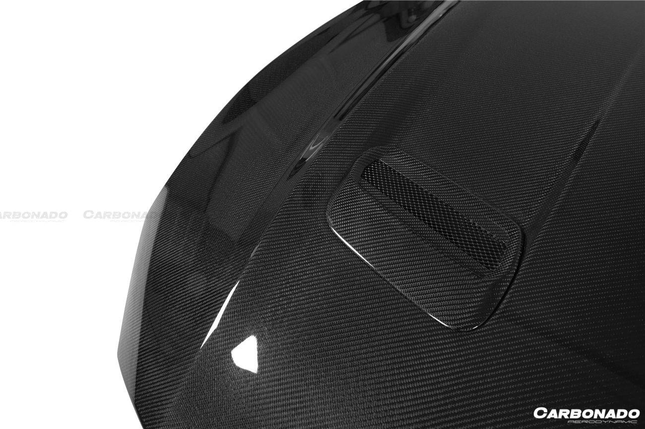 2018-2023 Ford Mustang OEM Style Carbon Fiber Hood - Carbonado Aero