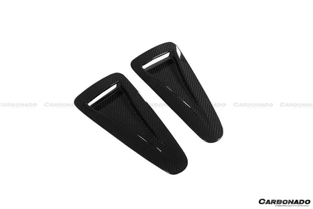 2017-2022 Nissan GTR R35 EBA OEM Style Carbon Fiber Hood Scoops - Carbonado Aero