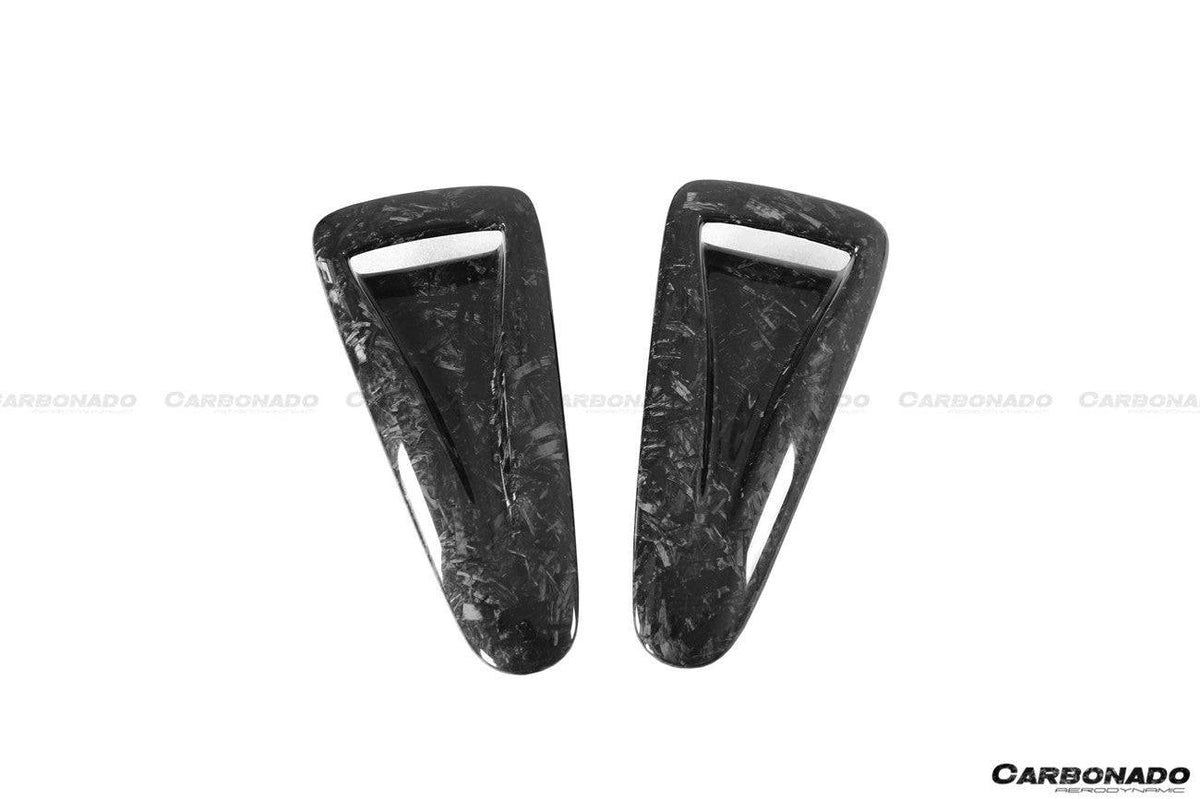 2017-2022 Nissan GTR R35 EBA OEM Style Carbon Fiber Hood Scoops - Carbonado Aero