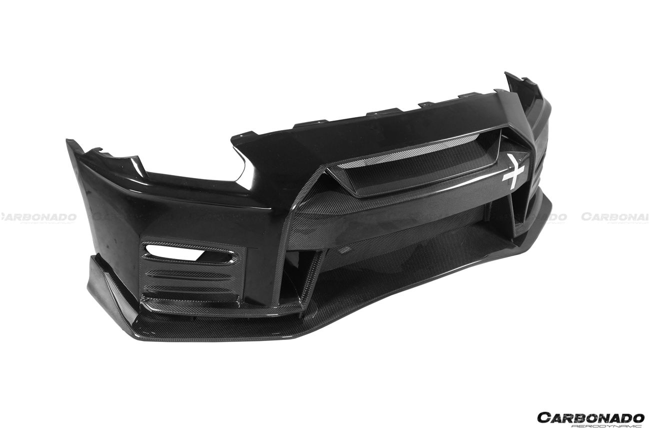 2017-2022 Nissan GTR R35 EBA NISMO Style Front Bumper - Carbonado Aero