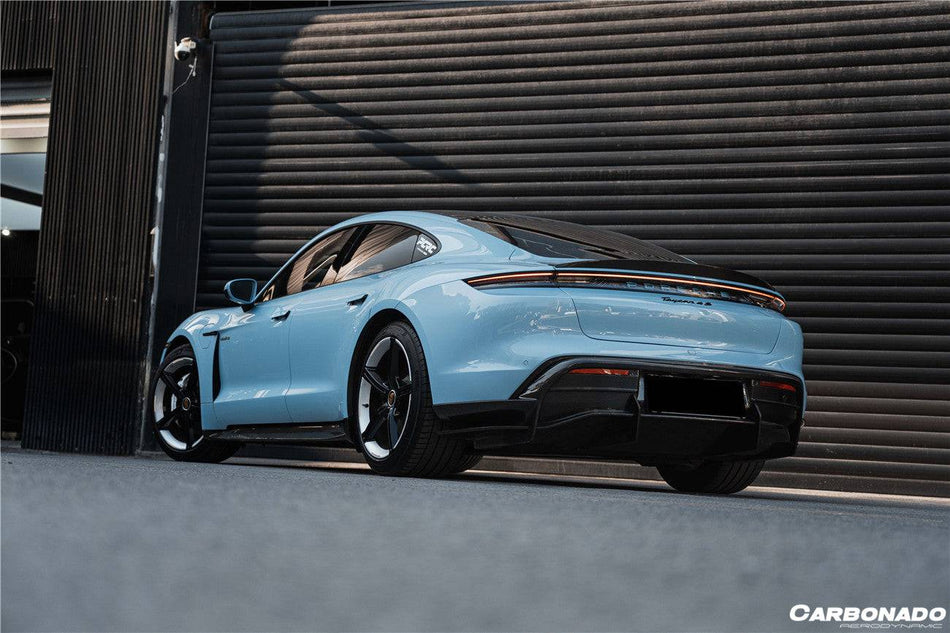 2019-2023 Porsche Taycan 4 & 4S & GTS & TURBO OD Style DRY Carbon Fiber Rear Diffuser - Carbonado