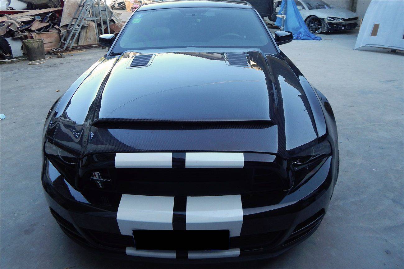 2010-2014 Ford Mustang GT500 Black Momba BC1 Style Hood