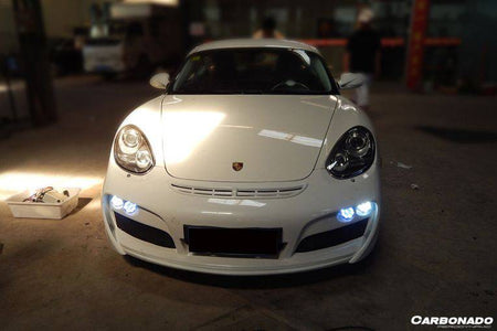 2009-2012 Porsche Cayman/Boxster 987 TA Style Front Bumper w/LED Lights - Carbonado Aero